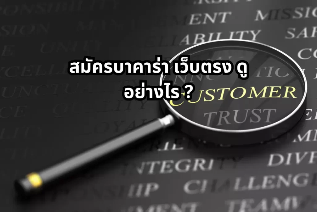 สมัครบาคาร่า เว็บตรง ดูอย่างไร